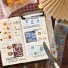 Serie de Comidas de Mañana y Tarde Yuezhen Cinta Brillante Retro Japonés Temática de Comida Material para Diario y Collage
