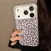 Estampa de Leopardo Roxa Dourada Capa para Celular Apple 17Promax Moda Retrô 15 Adequada para Iphone16 Couro 13 Rígida 11