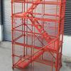 Combinação de Gaiola de Escada de Segurança e Escada de Escalada para Construção de Poços de Fundação, Escada de Escalada com Gaiola de Escada de Engenharia, Gaiola de Escada de Segurança Tipo Caixa
