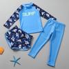 Traje de baño para niñas de talla mediana y grande, 2024. Traje de baño dividido para bebés, de secado rápido, de manga larga y con protección solar. Traje de buceo para niños.
