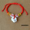 Pulsera de cuerda de cinco colores para el Festival del Bote del Dragón, cabello, Niños, Bebé, Pulsera de núcleo de melocotón azul melocotón, Joyería de cuerda roja para año de nacimiento de hombres y mujeres, Regalo