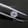 Fábrica de la Ciudad de Wuzhou Personalizado Fondo Puntiagudo Hexagonal Circonita Blanca Tamaño 4.5*4.5mm Estrella Hexagonal con Calidad Estable