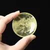 Pulseira de Cristal Amarelo e Branco Mais Vendida Transfronteiriça Coração Tigela Pequena Pedra Bruta de Cristal Polida Tigela de Desmagnetização Decoração de Casa Enfeites Atacado