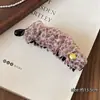 Pinza de Plátano Plegable 2026 para Mujer, Clip de Malla Estilo Coreano con Estampado de Leopardo para Cola de Caballo Alta, Nuevo Clip Vertical, Elegante Accesorio para el Cabello