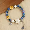 Novo Bracelete de Contas de Porcelana e Concha Estilo Chinês, Cerâmica de Jingdezhen, Novo Bracelete Original com Estilo Étnico Retrô