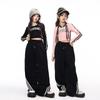 Roupas de dança de jazz para meninas, estilo coreano, roupa de prática de dança do umbigo, roupa de dança de rua de jazz infantil, roupa de moda infantil