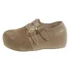 Zapatos Individuales Retro de Piel Sintética con Punta Dividida y Tacón Oculto para Mujer 2026 Nuevo Llegada de Otoño Mocasines Meilade con Correa de Doble Hebilla Zapatos Pequeños de Cuero