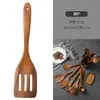 Conjunto de utensílios de cozinha em madeira de acácia Amazon, espátula antiaderente de madeira maciça, colher, concha de sopa de teca, colher para macarrão, colher para arroz