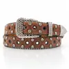 Cinto Fashion Cruzado Y2K Leopardo Western com Strass Distintivo Jeans Feminino Cinto de Rebite para Jeans