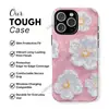 Popular en Japón y Corea, funda de teléfono blanca floral 15pro rosa de cobertura total dos en uno para iPhone17, funda protectora para niñas