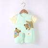 Ropa de una pieza para bebé recién nacido verano mameluco de manga corta 0 ropa de verano para bebé niña niño 1 año 6 delgado 3 meses algodón puro