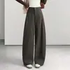 Calça pantalona moderna e estilosa para mulheres, nova coleção outono/inverno 2026, modelagem solta, emagrecimento, calça longa com caimento fluido, casual e chique