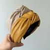 Diadema de Cuero Versátil de Ala Ancha, Moda y Sencillez, Diadema Nudosa de Cuero PU de Gama Alta para Salir, Pinza para Lavarse la Cara, Agujero para el Cabello para Mujeres