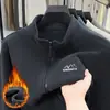Chaqueta de forro polar para hombre, cárdigan casual de cuello alto para primavera y otoño, engrosada para otoño e invierno, sudadera de moda, venta al por mayor