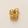 Colgante de Dibujos Animados de Animales 18K Básico para Bricolaje Acero Inoxidable Electroplateado al Vacío Color Dorado Cadena Ajustable de Conservación Color Europeo y Americano Accesorios