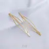 Pasador coreano de color duradero relleno de oro de 14 quilates, chapado con oro real, clip lateral geométrico japonés, pasador de pelo, accesorio para el pelo hecho a mano DIY