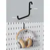 Accesorios de Tablero Perforado Negro Compatibles con Estantes de Almacenamiento de Ranura Larga, Cajas de Almacenamiento sin Taladro, Canastas Colgantes, Soportes para Figuras, Ganchos y Soportes de Exhibición
