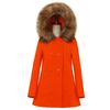 Leche de papaya Primavera y Otoño Nuevo estilo coreano elegante holgado abrigo de lana con capucha color caramelo adelgazante abrigo de lana
