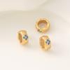 Cuentas de bola de circón hueco microincrustado en oro mate de 18 quilates, material para abalorios de anillo de rodamiento de agujero grande de oro antiguo de imitación, hecho a mano para DIY