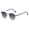 Gafas de Sol Retro Europeas y Americanas de Metal de Moda Simples Coreanas de Gama Alta Lisas Anti-UV Versátiles Modernas