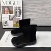 Botas de Nieve de Caña Media con Suela Gruesa para Mujer, Nueva Colección Invierno 2025, Forradas de Felpa y Engrosadas para Calidez, Zapatos de Algodón Integrados de Piel de Oveja y Lana para Mujer