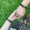 Pulsera Trenzada de Obsidiana Dorada Natural Ojo de Tigre Sol y Luna Pareja Hecha a Mano Pulsera de Cristal de Gama Alta de Nicho para Hombres y Mujeres
