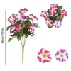 7 Flores Artificiales de Campanilla, Populares en Temu y Amazon, Decoración Floral para Paisajismo de Jardín, Flores Artificiales para Exteriores