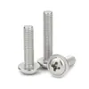 Tornillos Acolchados de Acero Inoxidable 304 con Cabeza Redonda Cruzada Tornillos para Computadora con Cabeza Plana Venta al por Mayor Tornillos M2M3M4M5