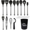 Set de 23 piezas de espátula y cuchara de silicona transfronteriza antiadherente especial de silicona espátula de silicona de grado alimenticio juego de utensilios de cocina al por mayor