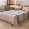 Venta al por mayor del fabricante Estilo Muji Color Sólido Colcha Sencilla Sábana Individual Cubre Cama Dormitorio Hogar Algodón Lavado Agradable a la Piel Sábana Individual