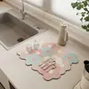 Esterilla para Fregadero de Cocina Aislamiento Térmico para Encimera Esterilla Anti-quemaduras Estilo Ins Esterilla Antideslizante para el Hogar para Mesa de Comedor Esterilla Absorbente de Diatomeas Sin Lavado