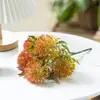 Venta al por mayor transfronteriza de Bolas de Milán Grandes de Plástico Artificial de 5 Cabezas, Flores Artificiales, Flores de Plástico, Plantas Artificiales para Decoración del Hogar, Flores Artificiales
