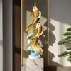 Adorno de Pez Dorado Atrae Buena Fortuna, Decoraciones para Sala de Estar, Entrada, Pasillo, Regalo de Inauguración de Casa, Estudio, Oficina Manualidad