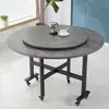 70% de desconto em Mesas Redondas Empilháveis, Espessadas para Uso Doméstico, Mesa de Jantar Dobrável Portátil e Simples, Mesa de Jantar Rotativa Multifuncional para Apartamentos Pequenos, Extra Espessa