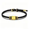 Pulseira de Contas de Ouro Transferíveis para Homens e Mulheres, Mantra de Seis Caracteres, Ouro Puro 999, Pulseira do Zodíaco, Pulseira de Casal em Ouro Puro, Presente