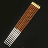 Palillos de madera de ala de pollo, palillos de empalme de acero inoxidable 304 para el hogar, palillos de madera Fu redondos de palisandro con cabezal intercambiable, palillos comerciales para una persona