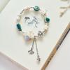 Pulseira mista de cerâmica Jingdezhen estilo étnico fresca para estudantes, temperamento fofo, pulseira feminina tecida à mão