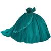 Vestido de Rendimiento para Adultos Europeo y Americano AliExpress Baile Fuera del Hombro Falda Grande Calcomanía Floral Vestido Ventura Hilo de Color Vestido de Noche