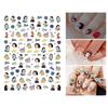Grandes Adesivos de Desenho Animado Novos para Unhas Infantis 3D com Base Adesiva Adesivos de Unha Full Anime Decoração de Princesa Leão