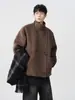Ropa de Abrigo de Lana Sarga Estilo Retro Old Money para Hombre Otoño e Invierno Marca de Tendencia Diseño Corto Rompevientos Chaqueta Holgada