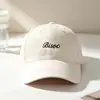 Estilo Coreano Início do Inverno Nova Moda Bordado de Letras Chapéu Bico de Pato Feminino Retrô Versátil Afina o Rosto Par Estilo de Rua Boné de Beisebol