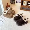Botas de Nieve Nuevas de Invierno 2026 para Niños de Caña Baja Moda Doble Lazo Forro de Felpa Elegantes Zapatos Birkenstock de Algodón para Niñas