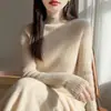 Pura lana, suave y cálido, con una delicada textura acanalada, jersey vintage de cuello redondo, básico y versátil, adecuado para otoño e invierno, añade un toque de elegancia