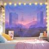 Escenario de Atardecer Estilo Ins Tela de Fondo Tapiz Colgante Decoración Casa de Alquiler Habitación de Renovación Cabecera de Dormitorio Tela Colgante de Fondo