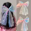 Presilha de Cabelo Laço na Nuca Infantil Menina Fresca Macaron Doce Princesa Acessórios para Cabelo de Bebê