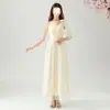 Vestidos de dama de honor con un encanto etéreo para un grupo de hermanas, ajustados, sencillos y elegantes, adecuados para actuaciones de coro y graduación, directo de fábrica