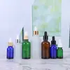 Botella cuentagotas transparente para aceites esenciales de 10 m, botella vacía de 30 ml, botella de vidrio para reempaque de aceites esenciales, botella de líquido de esencia, impresión