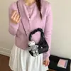 Bolsa de Mão com Laço Estilo Novo Coreano Bolsa Dumpling para Mulheres, Fashion e Tendência, Simples e Texturizada, Bolsa de Ombro Único Transversal, Outros Tipos