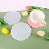 Molde para Gotejamento de Cola de Cristal DIY Bandeja Irregular em Forma de Onda Fazer Espelho Silicone Porta-copos em Forma de Mesa Molde Decorativo