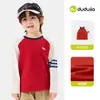 [Exterior] Camiseta de Manga Larga a Rayas para Niños Dudu Otoño Top para Niños Ropa de Otoño para Niñas Ropa Moderna para Niños